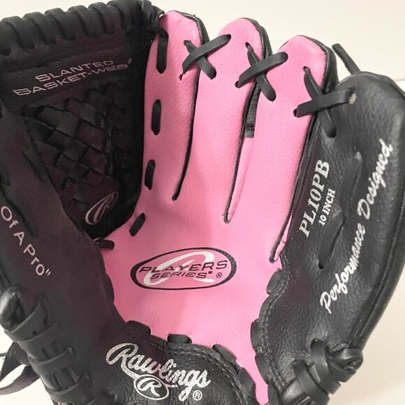 Rawlings Baseball Glove Youth Players Series PL10PB 10 Inch Pink - Picture 7 of 12